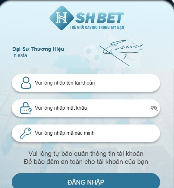 Hướng dẫn đăng nhập tài khoản SHBET